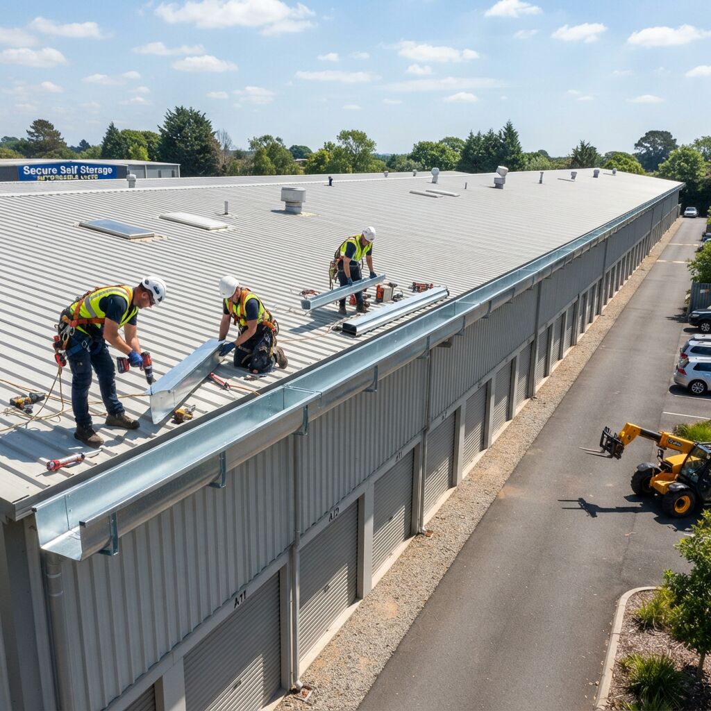 Commercial box gutter replacement — Central Indiana
