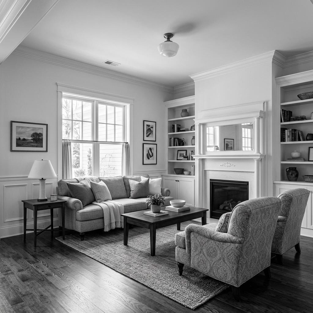 Living room preview in Warm Alabaster