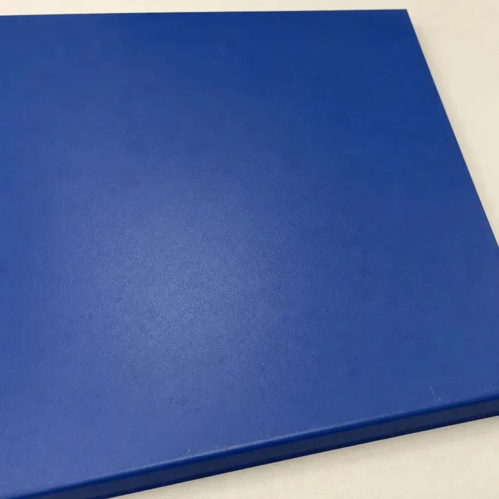 Illustration of a Gallery Blue metal finish idea; not an actual product sample